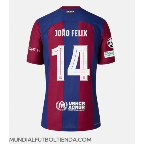 Camiseta Barcelona Joao Felix #14 Primera Equipación Replica 2023-24 mangas cortas